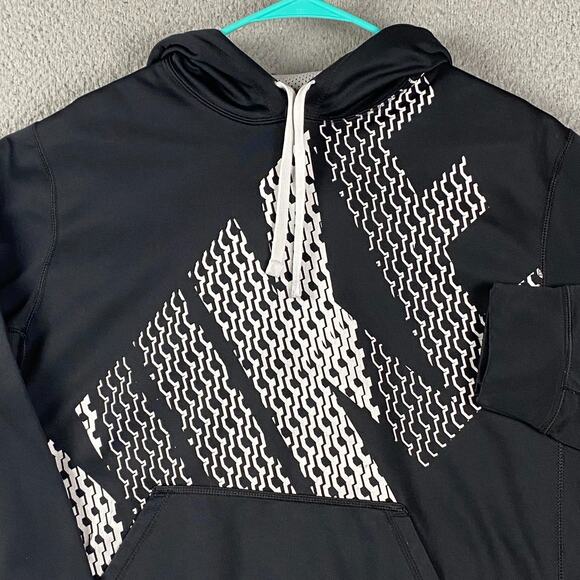 Nike Hoodie Therma-Fit Men's Medium Big Logo Graphic Pullover Sweatshirt - Picture 1 of 8